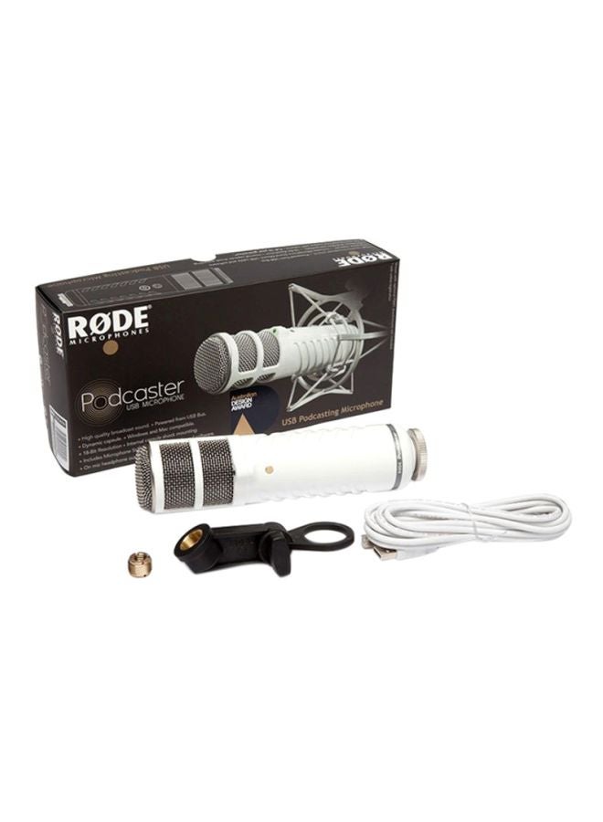 RODE Podcaster USB Microphone White/Black - Image 3