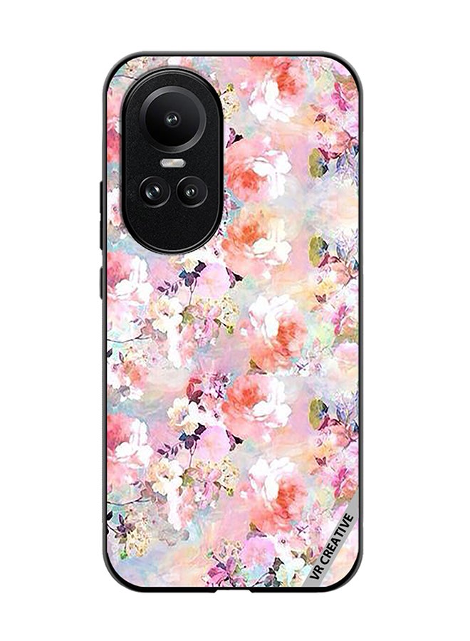 VR CREATIVE Protective Case Cover For Oppo Reno 10 Pro Flower Design Multicolour - Image 1