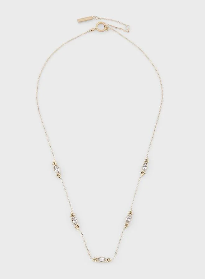 Olivia Burton  Dainty Necklace In Stainless Steel with Gold Plating - 24100277 for Women | Best Price UAE