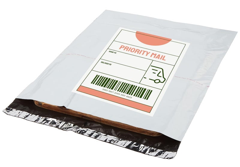 SECUREMENT Courier Bags/Envelopes/Pouches/Cover with Pod, 51 Microns, 16 Inch x 20 Inch, White and Black, Pack of 100 - Image 2