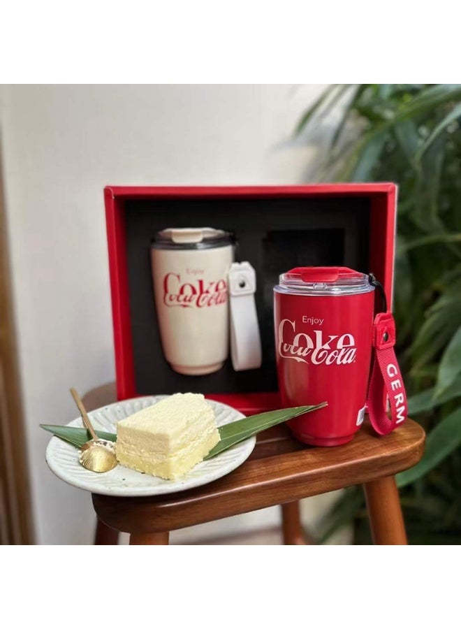 GERM Coca-Cola Mocha Thermos Gift Box 2-Pack (Cinnabar Red + Tea White) – 400ml x 2 | GERM Stainless Steel Vacuum Bottles | BPA-Free | Food-Grade Materials | Official Licensed Edition - Image 4