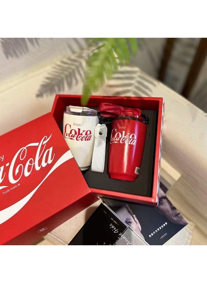 GERM Coca-Cola Mocha Thermos Gift Box 2-Pack (Cinnabar Red + Tea White) – 400ml x 2 | GERM Stainless Steel Vacuum Bottles | BPA-Free | Food-Grade Materials | Official Licensed Edition - Image 2