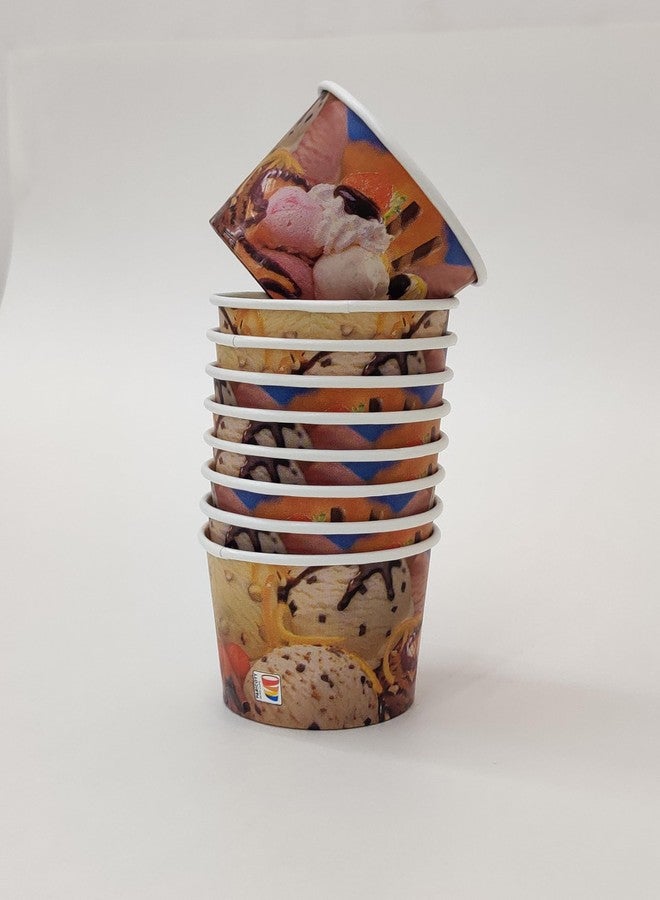 PARICOTT 150ml - 100 Cups | Printed Dessert/Ice Cream Cups | Colorful Ice Cream Bowls & Paper Containers for Sweets, Snacks, Pudding & Candy | Ideal for Birthdays, Cafes, Wedding, Events - Image 5