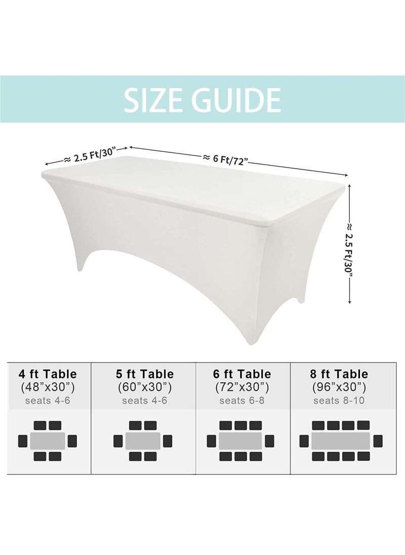 GOLDEN MILLION - Spandex Tablecloths for 6 ft Home Rectangular Table Fitted Stretch Table Cover Polyester Tablecover Table Toppers - Image 1