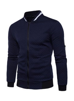 KUYING Zipper Cardigan Stand Up Collar Casual Sports Top  - Image 1