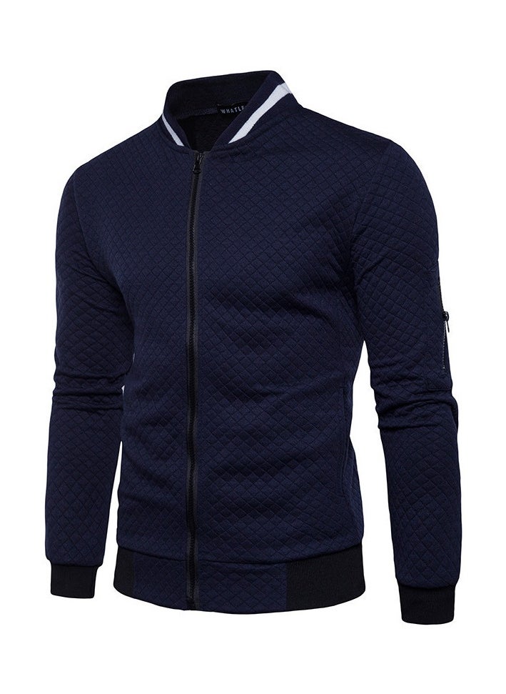KUYING Zipper Cardigan Stand Up Collar Casual Sports Top  - Image 1