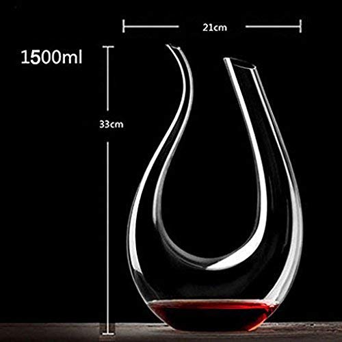 Smaier Wine Decanter,Red Wine Carafe,Wine Aerator,100% Hand Blown Lead-free Crystal Glass,Wine Decanters and Carafes,Wine Gift with Luxury Packaging,Wine Accessories (1500ML) - Image 5