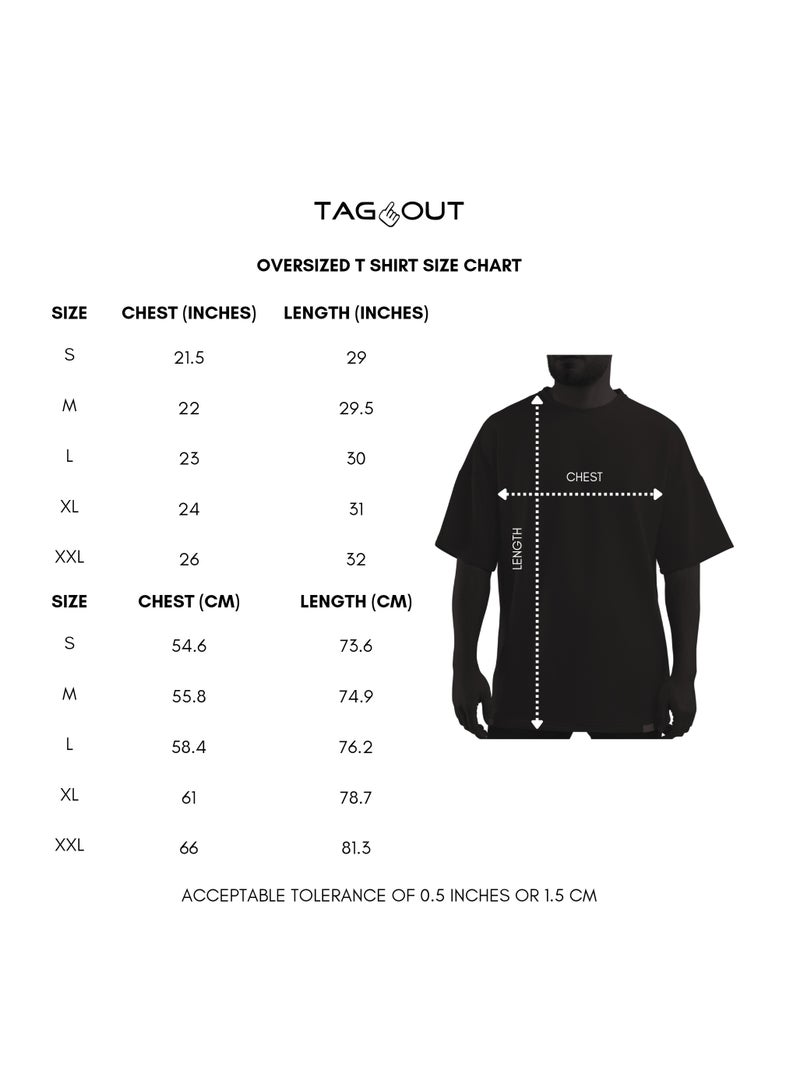 TAG OUT Unisex Summer Oversized Loose T-shirt Drop Shoulder Boxy Fit  - Image 4
