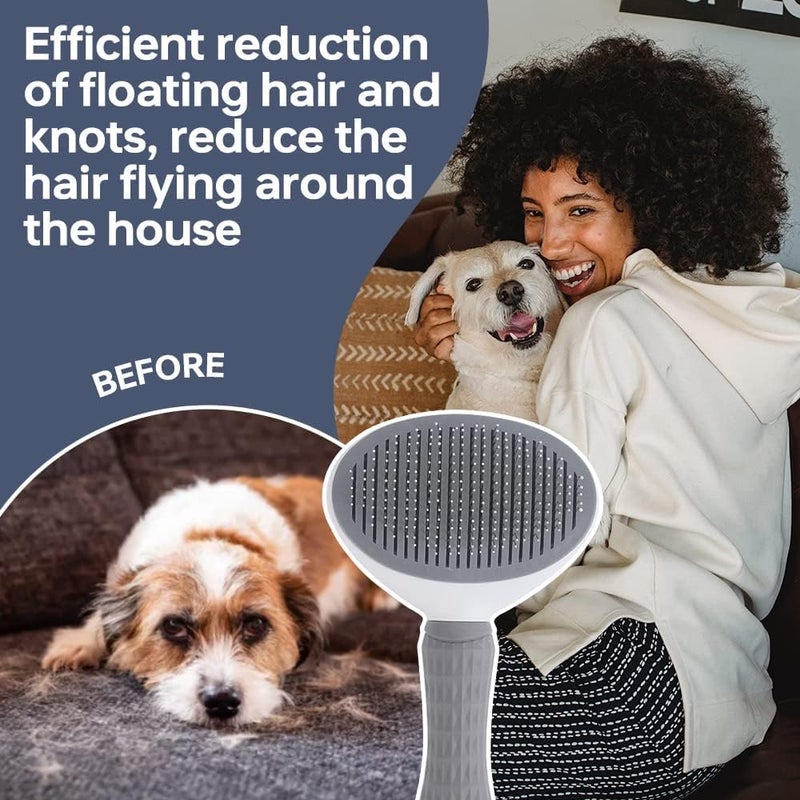 GLADBACK Dog Hair Brush Slicker Dog Comb Pet Grooming Brush Daily Use to Clean Loose Fur & Dirt Great for Dogs and Cats with Medium Long Hair Deshedding Brush (Multi color) - Image 5
