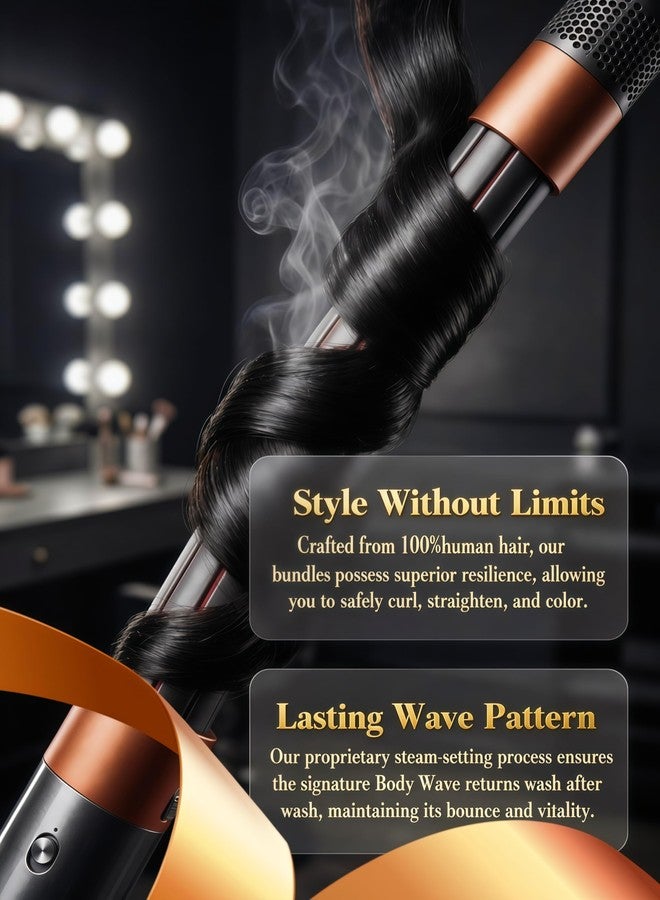 Vanlov Body Wave Bundles Human Hair 14 14 14 Inch Raw Hair Bundles 100% Unprocessed Brazilian Virgin hair 3 Bundles Double Weft Natural Black - Image 4
