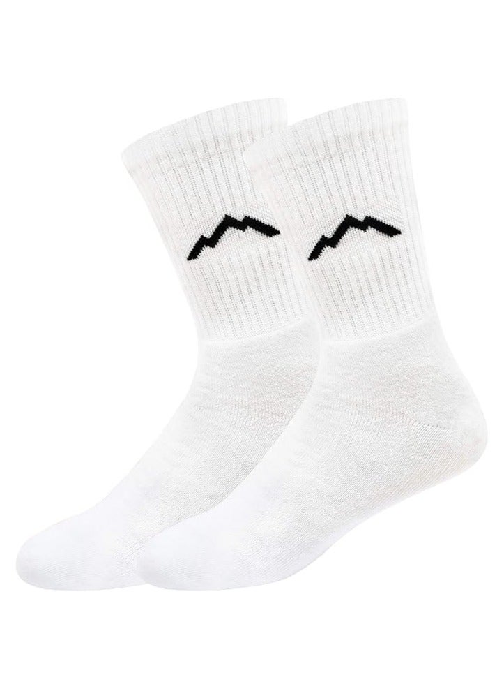 Ranger Ranger Sport Men's Heavy Duty Cotton Crew Athletic Socks (EU 39-45, US 7-12, Multicolored)- Pack of 3  - Image 4