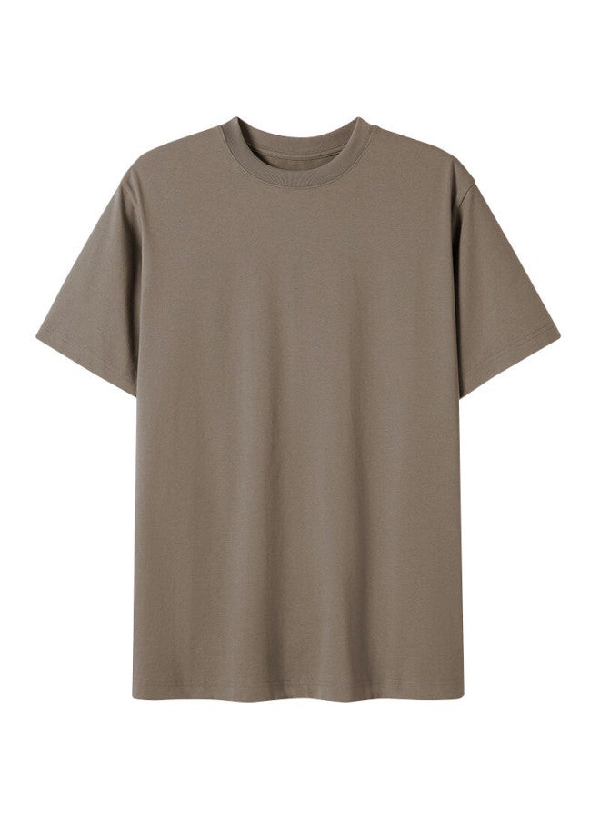 Markless 7a Antibacterial T-shirt For Men, Summer Loose Short Sleeve, 3645 Latte Brown, New M - Image 4