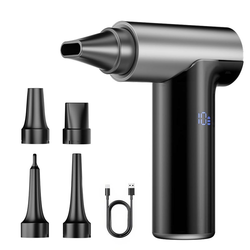 Kimguard Compressed Air Duster 200000RPM Super Power Electric Air Duster 11Gear Stepless Speed Mini Blower with Aluminum Alloy Cordless Dust Blower for Computer Keyboard House Outdoor and Car - Image 2