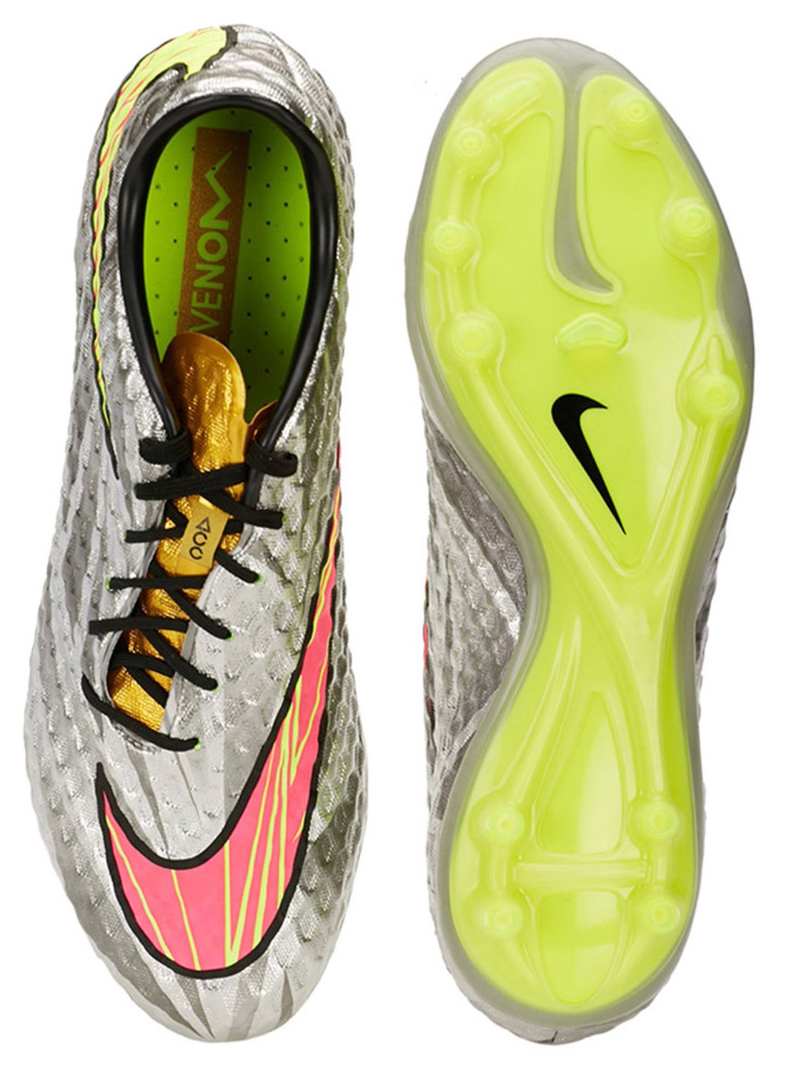 nike hypervenom silver
