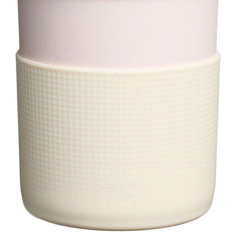 Stanley 40oz Stanley Quencher Boot + Straw Topper Silicone Protective Sleeve & Straw Cover – Cream - Image 3