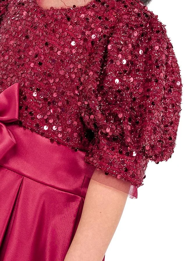 babyqlo Sequin Bodice Gown Dress