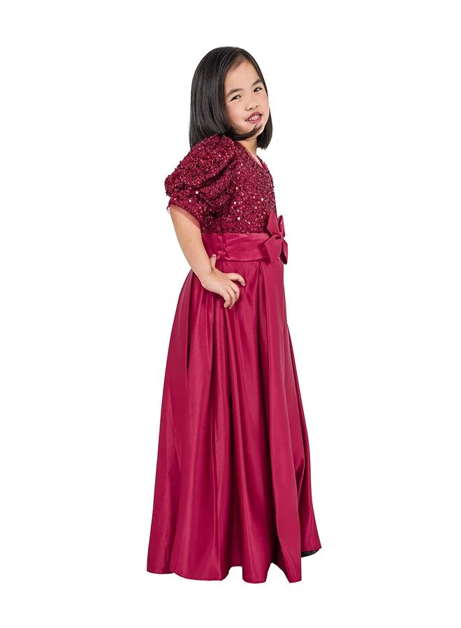 babyqlo Sequin Bodice Gown Dress