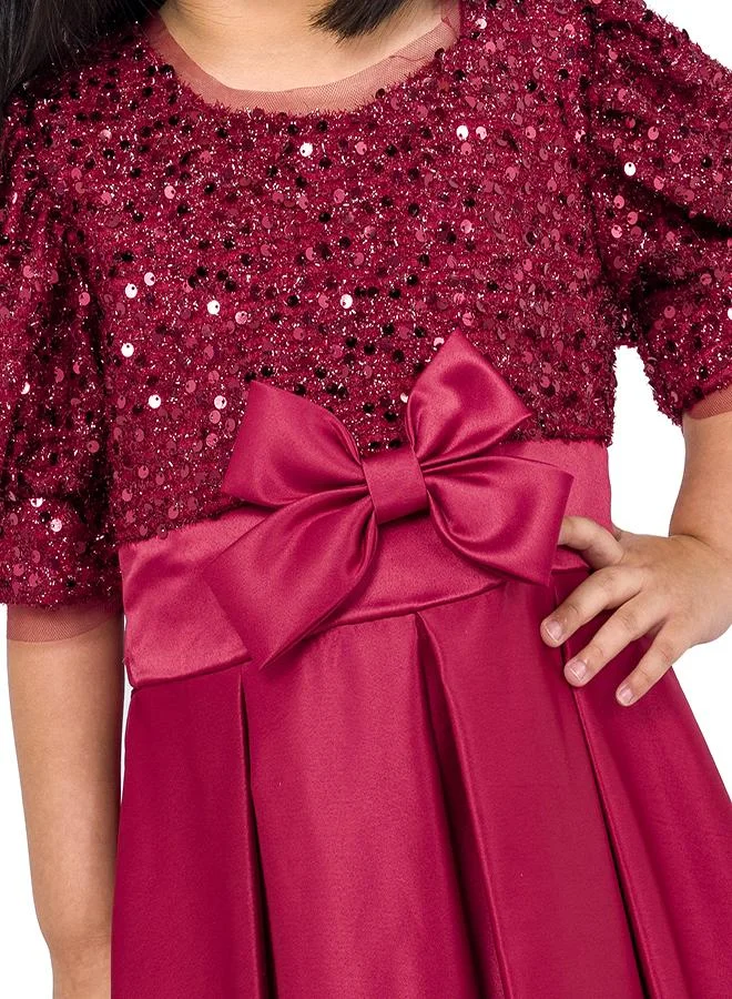 babyqlo Sequin Bodice Gown Dress
