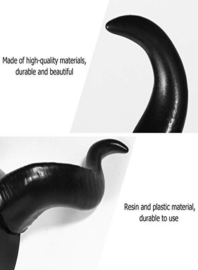 Leorx Devil Horn Headband Black Cosplay Horn Hair Hoop Halloween Dress Up Party Hair Accessories  - Image 3