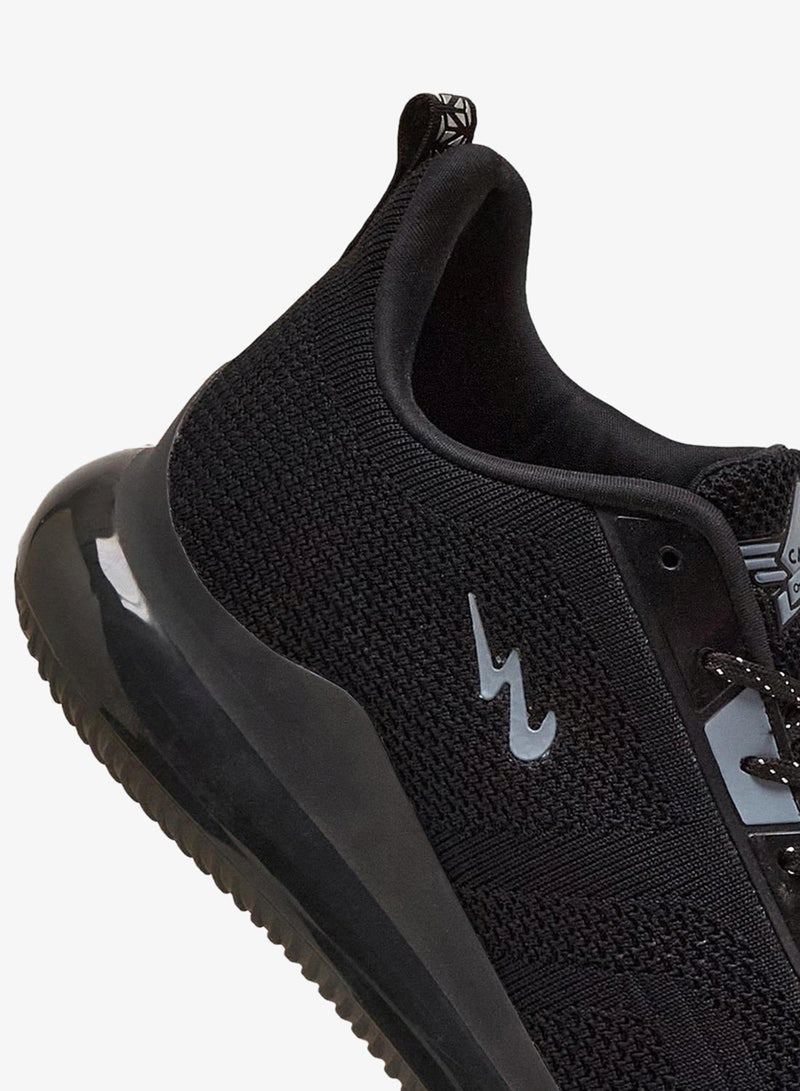 CAMPUS Men's Black Classic Low-Top Sneakers, Bold Lace-Up Style Shoes, Comfortable Casual Footwear - Image 5