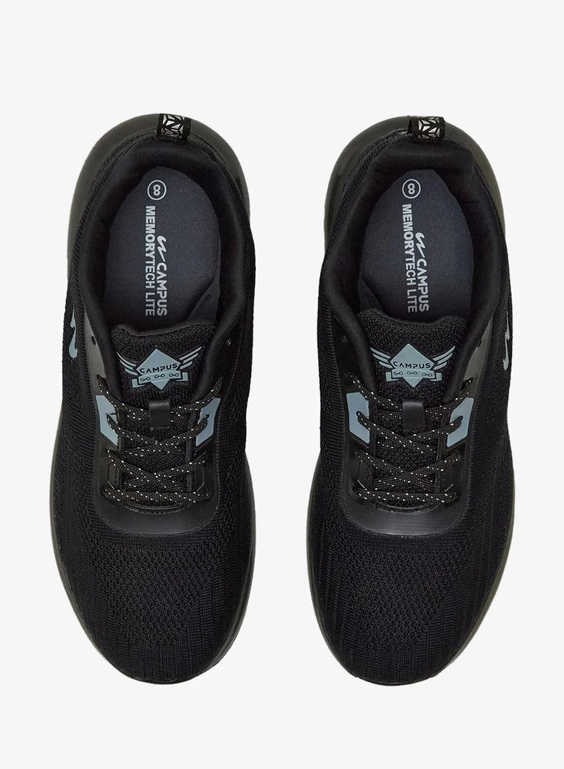 CAMPUS Triple/Blk Men's Black Classic Low-Top Sneakers, Bold Lace-Up Style Shoes, Comfortable Casual Footwear for Men | Best Price UAE