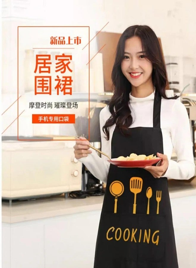 Newvent (Pack Of 2 Waterproof Kitchen Apron for Men & Women with Pockets And Rug | BBQ Chef Apron Cooking Accessories - Image 2