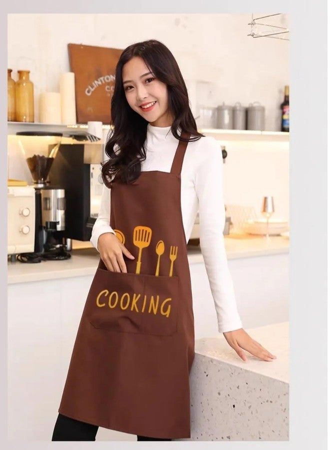 Newvent (Pack Of 2 Waterproof Kitchen Apron for Men & Women with Pockets And Rug | BBQ Chef Apron Cooking Accessories - Image 3