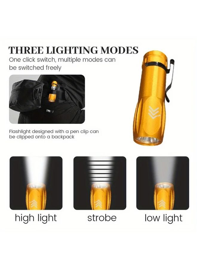 LED USB Rechargeable Aluminum Alloy Flashlight Portable Torch With Pen Clip For Camping Fishing Emergency - Image 5