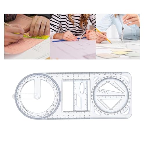 MOROVIK Multifunctional Geometric Ruler Mathematics Drawing Template for Woodworking Style A | 1 Multifunctional Geometric Ruler (1) - Image 5