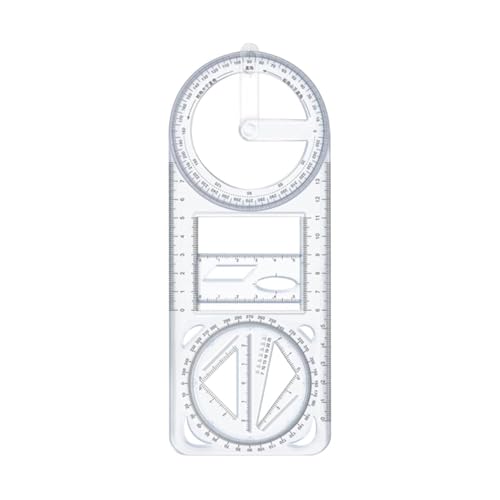 MOROVIK Multifunctional Geometric Ruler Mathematics Drawing Template for Woodworking Style A | 1 Multifunctional Geometric Ruler (1) - Image 1