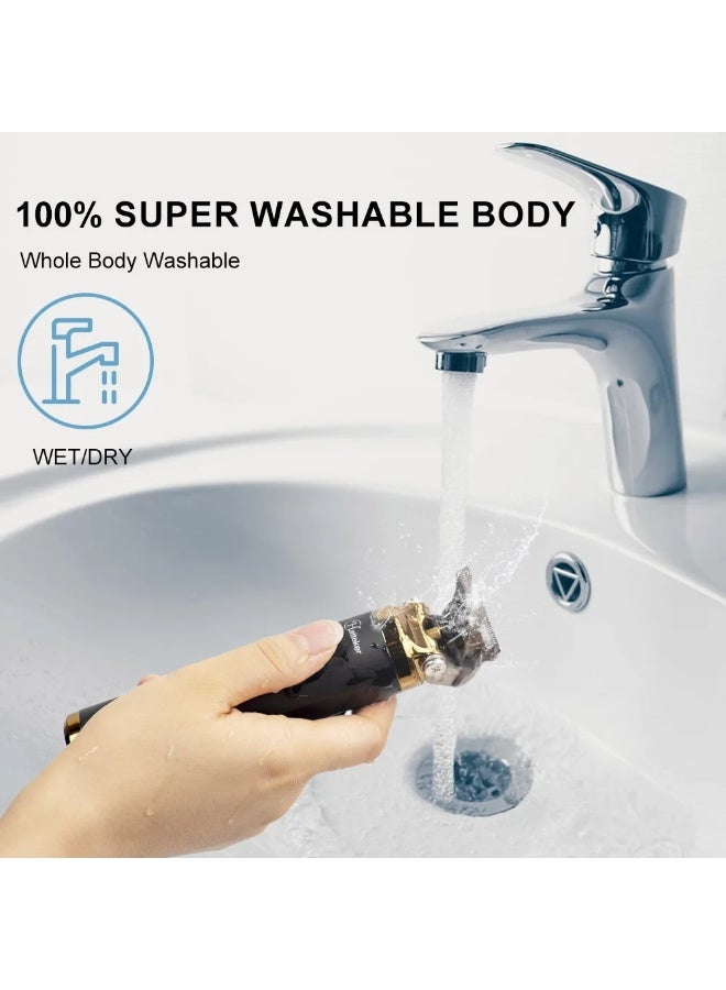 ماكينات قص الشعر للرجال، مجموعة ماكينات قص الشعر الاحترافية، ماكينات قص الشعر اللاسلكية، ماكينة تشذيب اللحية، ماكينات حلاقة كهربائية قابلة لإعادة الشحن، هدايا للرجال - Image 5