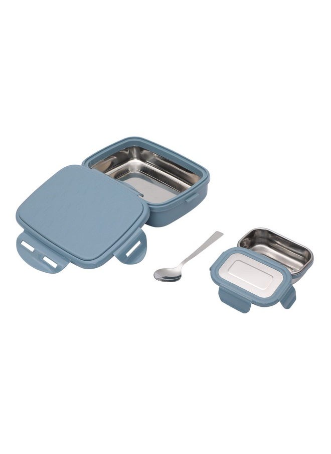 JAYPEE JAYPEE Stainless Steel Insulated Lunch Box Wavesteel Sr. Peacock Plum, 600 ml, Airtight Tiffin Box for School Kids |Spillproof with Silicon Seal |Food Grade | BPA Free  - Image 3