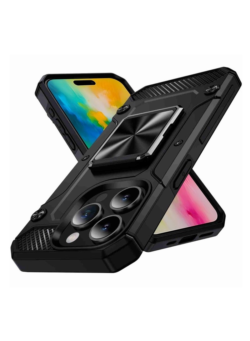 general Suitable for iPhone 16ProMax/16Pro phone case, business anti-drop metal bracket protective case - Image 1