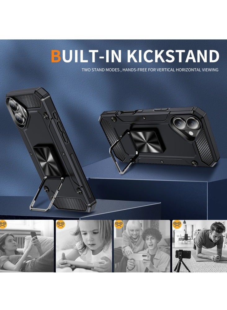 general Suitable for iPhone 16ProMax/16Pro phone case, business anti-drop metal bracket protective case - Image 2