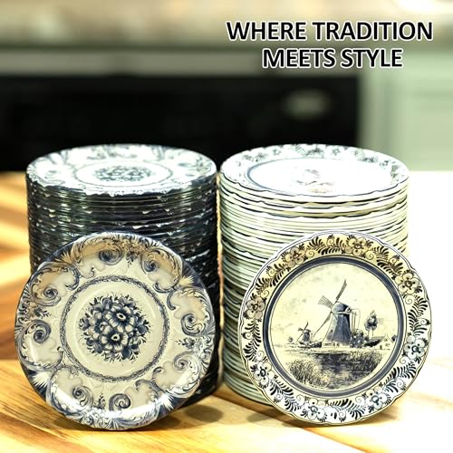 Supa Ant Wide Mouth Canning Lids (100pcs) Decorative Tin Canning Lids Wide Mouth (Vintage Plates) Buckle Proof and Rust Proof - Perfect Fit Can Lid for Mason Jars Canning Supplies - Mason Jar Lids - Image 3