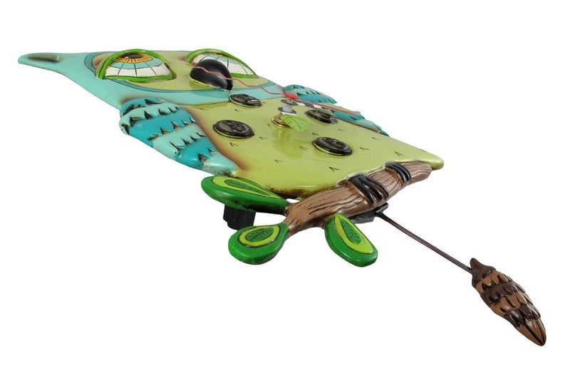 Enesco Allen Studio Designs Old Blue Owl Clock - Image 2