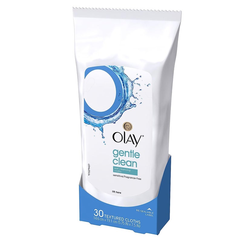 Olay Cleanse Gentle Facial Cloths, Fragrance Free, 30 count - Image 5