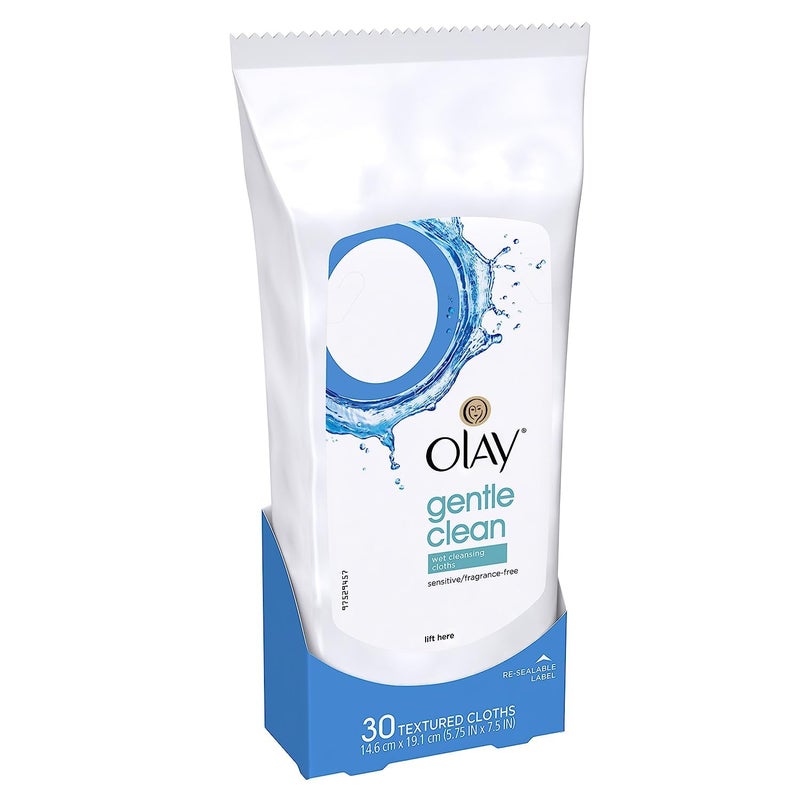 Olay Cleanse Gentle Facial Cloths, Fragrance Free, 30 count - Image 4