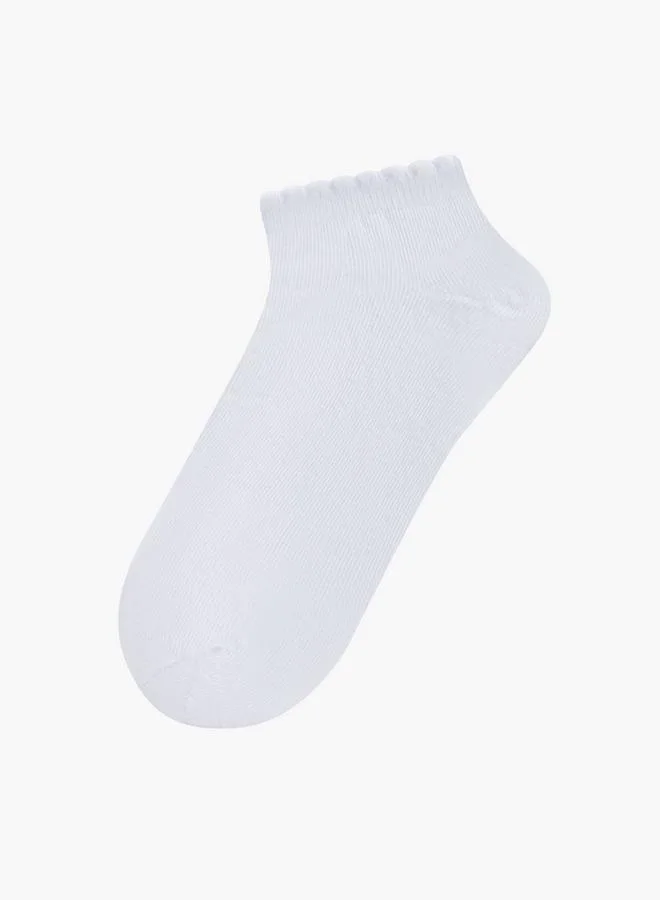 جونيورز Solid Ankle Length Socks - Set Of 5
