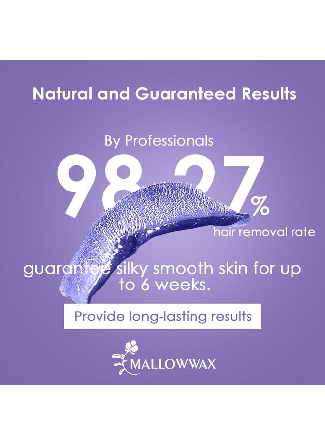 Mallowwax Mallowwax Hard Wax Beads, Wax Beans for Hair Removal, Natural Lavender, Stripless, Coarse Body Hair Specific - Ideal for Bikini, Brazilian, Legs, Underarms, Chest, 16 Ounce  - Image 3