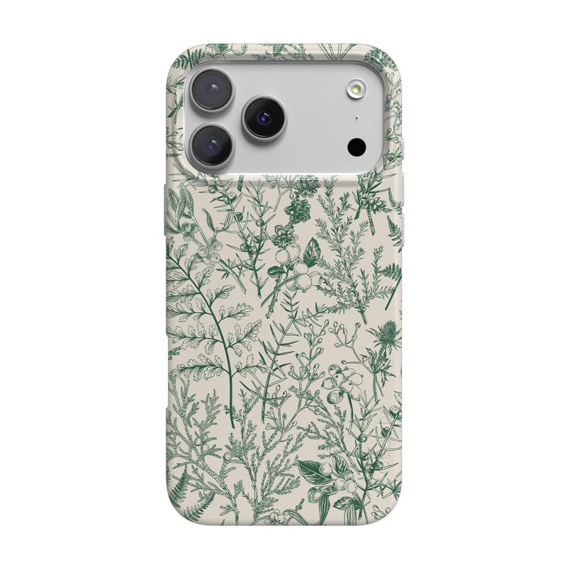Casely iPhone 17 Pro Case | Sage Garden | Green Floral | Compatible with MagSafe | Classic Ultra Slim Design - Image 1