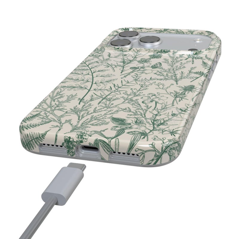 Casely iPhone 17 Pro Case | Sage Garden | Green Floral | Compatible with MagSafe | Classic Ultra Slim Design - Image 4