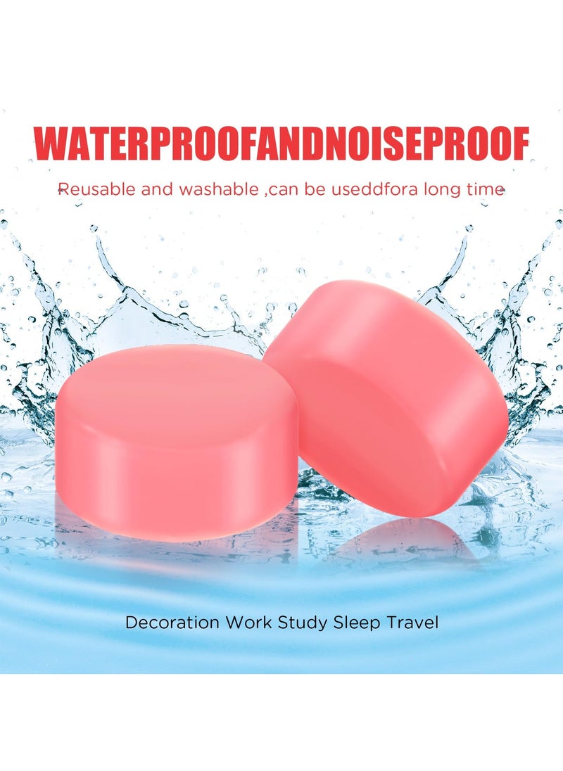 BONITO 12PCS Ear Plugs, Reusable Silicone Ear Plugs, Noise Canceling Ear Plugs for Snoring, Working, Airplanes, Musicians (Pink)  - Image 5