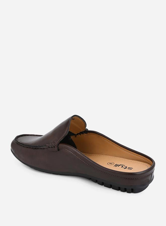 Styli Faux Leather Slip On Mules  - Image 4