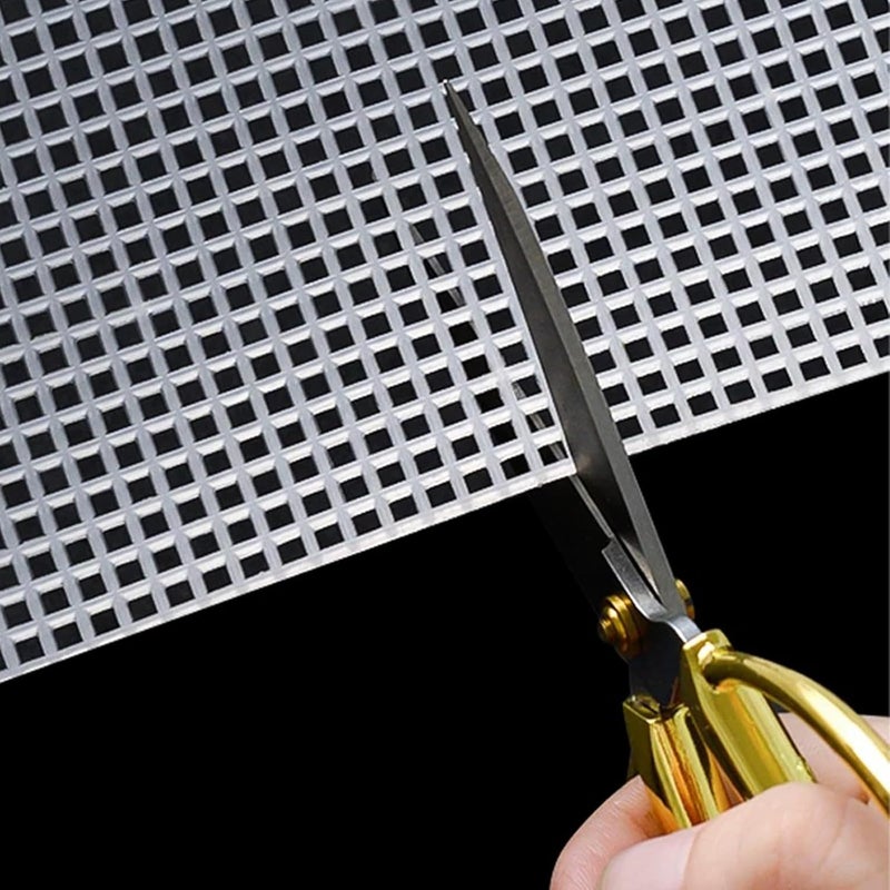 Allazone 10 PCS Clear Mesh Canvas Sheets for Embroidery Making, Cross Stitch Plastic Aida Mesh Screen for Crafts DIY Crochet Projects - Image 4