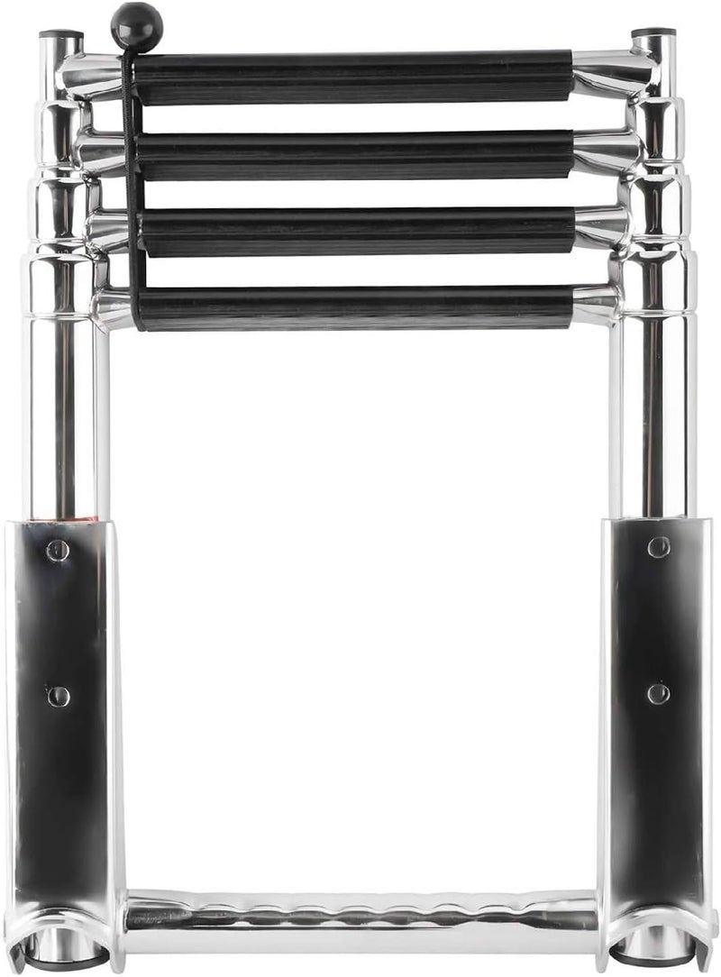 woobles 4 Step Boat Boarding Ladder with Built in Handle,Stainless Steel Telescoping Folding Ladder for Marine Boat Yacht Swimming Pool - Image 4