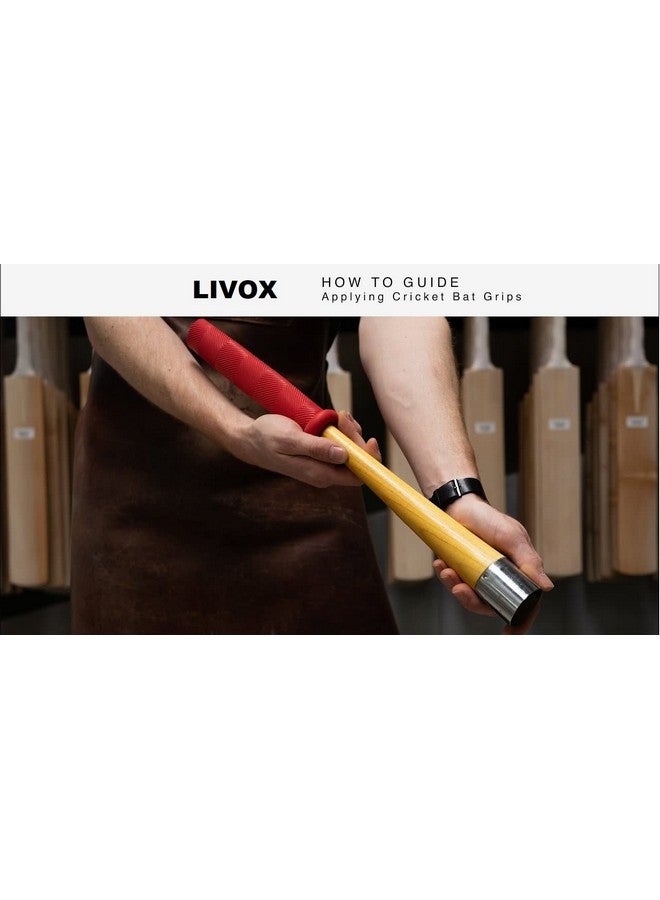 LIVOX Rubber Cricket Bat Grip with Cone Bracelet Ring Texture Bat Gripper Cone Cricket Acce ories for Boys, 5 Cricket Bat Grip & 1 Wooden Cone - Image 5