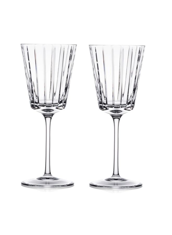Rogaska 2-Piece White Wine Avenue Set Clear  - Image 1