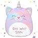 Easfan 13 Get Well Soon Unicorn Cat Plush Pillow Soft Cute Stuffed Animal with Silver Horn Feel Better Gifts for Kids Patient Feel Better for Women - Image 2