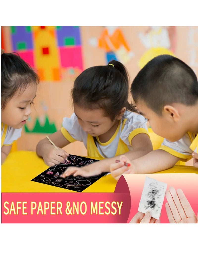 SYOSI 3 Set Magic Scratch Paper Art with 3 Scratch Pen - Image 2